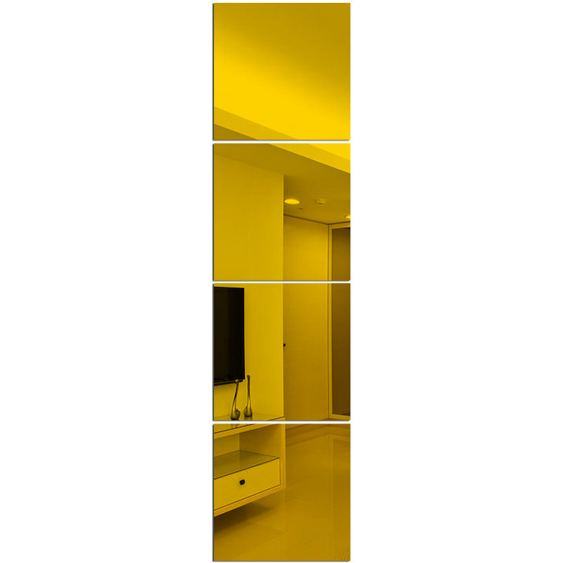 Hot Selling Self-adhesive Mirror Wall Stickers Acrylic Mirror Stickers HD Soft Mirror Not Fragile Punch-free