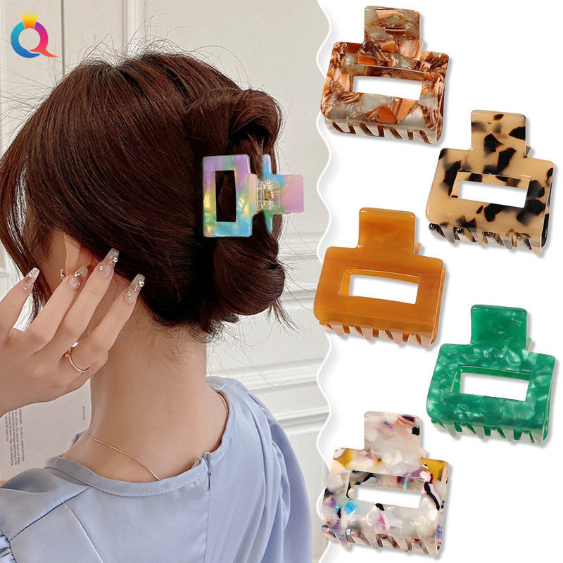 簡略化された小さなアセテートヘアクリップポニーテールヘアシュシュ後頭部サメクリップサイドアクセサリー|undefined