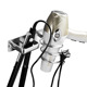 Punch-free-Silver Hair Dryer rack with clamp plate rack