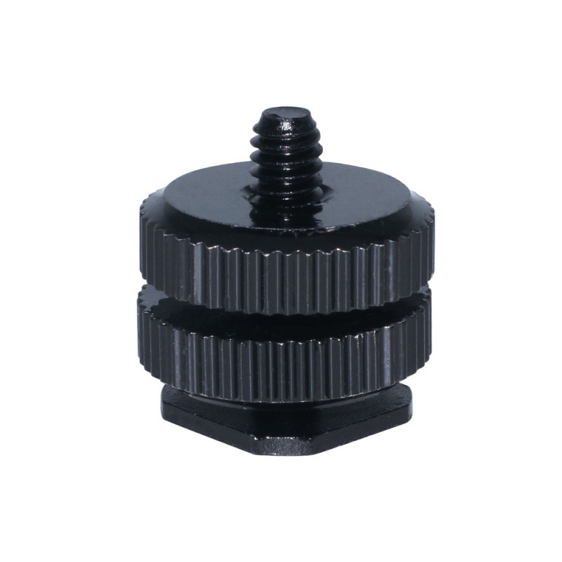 SLR camera metal adapter screw 1/4 and 3/8 and B/E flash lamp holder mutual rotation internal and external screw fittings