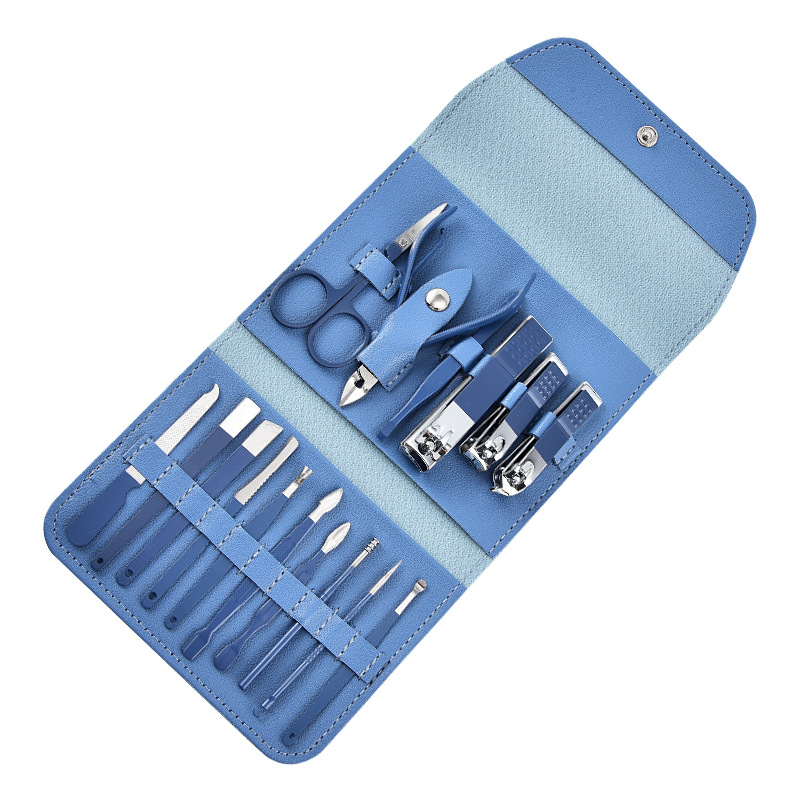 Spot nail clippers set green 16-piece nail clippers practical beauty tools manicure dead skin nail clippers wholesale