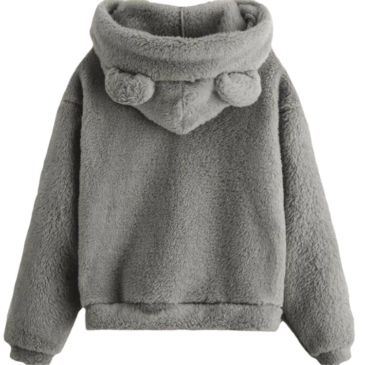 AliExpress EBAY2024 Amazon Europe and the United States autumn and winter new fluffy rabbit ears hooded warm sweater sweater vests