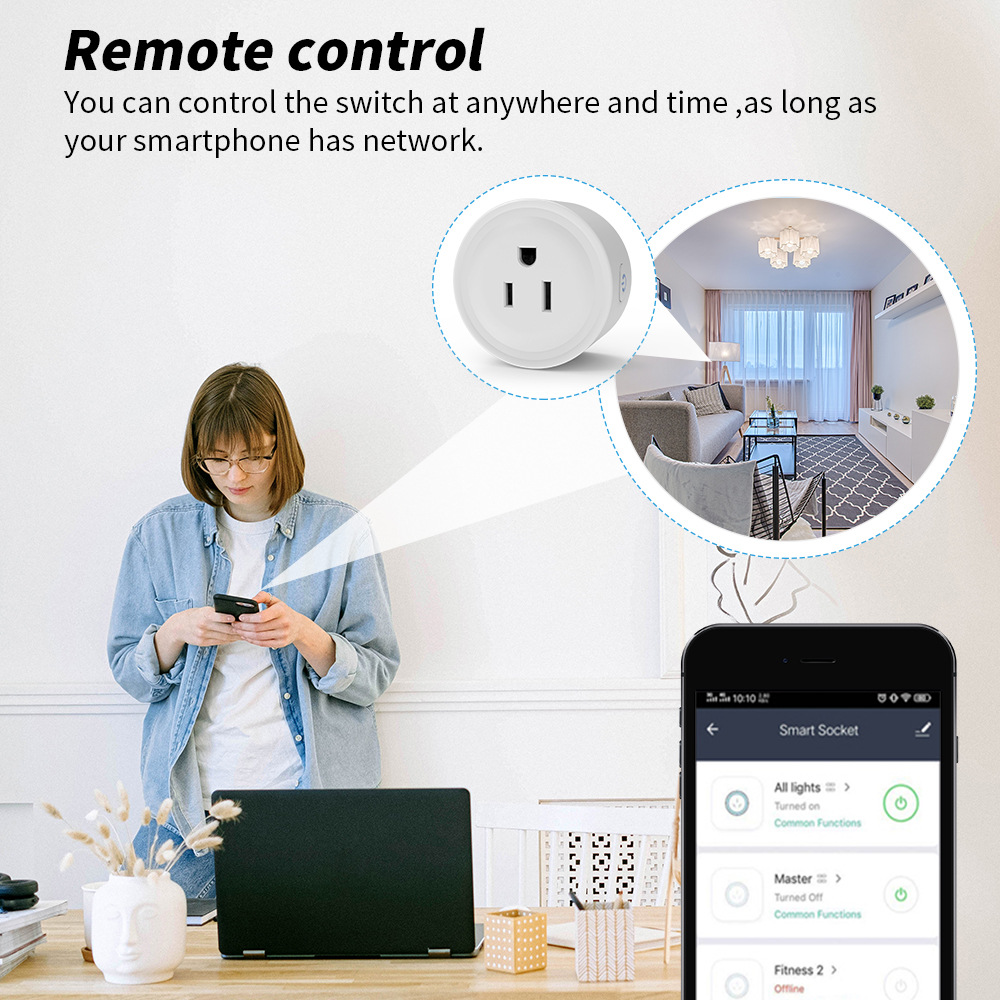 Wifi Us Standard Smart Socket Voice Control Timer Switch Mobile Phone Remote Control Zigbee Intelligent Plug