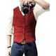 Cross-border Preferred Men's Vest Herringbone Wedding Dress Vest Light Business Casual British Style Vest Vest