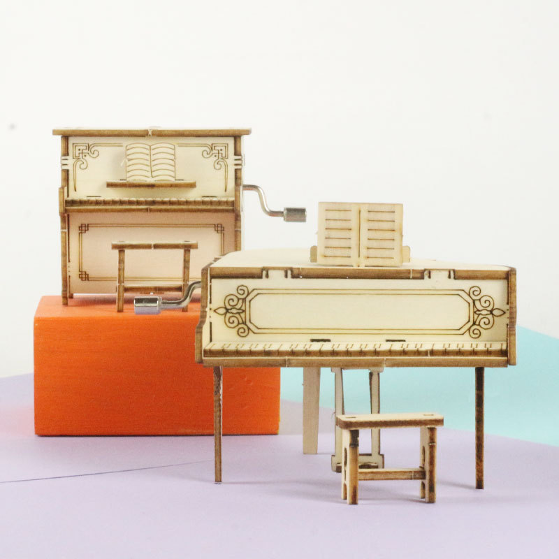 Teacher's Day Assembled Gift Children's diy Piano Music Box Music Box Wooden Creative Handmade for Teachers