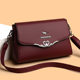 2024 new single shoulder mother bag large capacity commuter small square bag all-match soft leather fashion crossbody women's bag cross-border