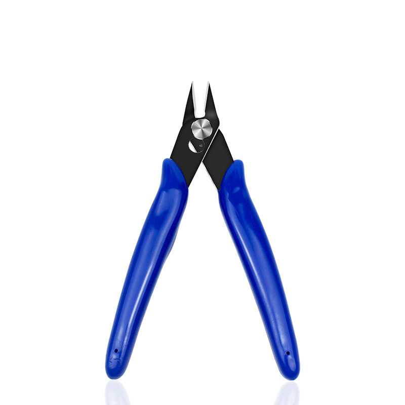 Blue handle electronic cutting pliers industrial nozzle plastic diagonal pliers model trimming cutting pliers hand tool