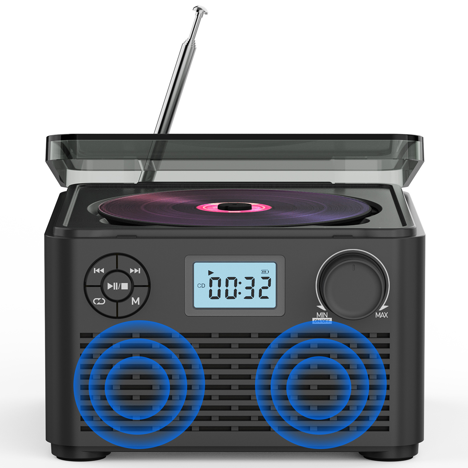 Cross-border CD player retro home gift English Bluetooth music disc album CD Player FM Radio