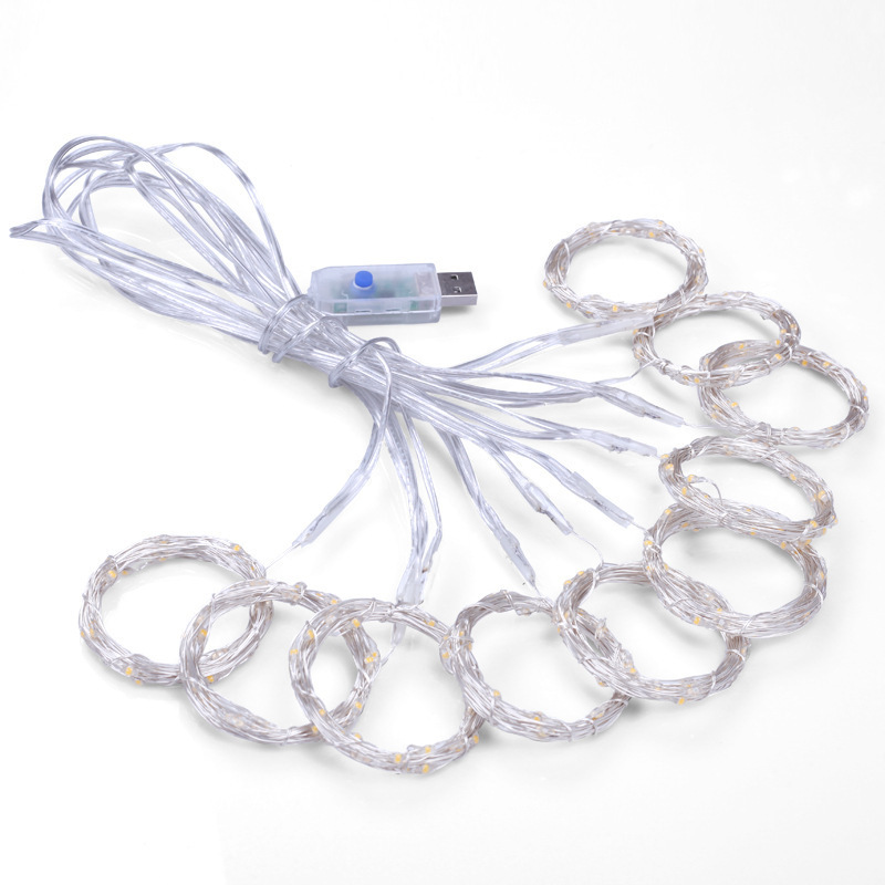 Wholesale USB copper curtain lights LED remote control lights string decorative Christmas lights Girl room atmosphere lights