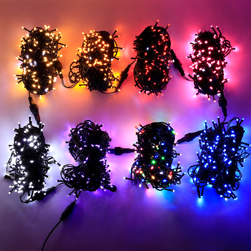 Source manufacturer LED light string black wire light string with flashing bubble lights full of stars outdoor waterproof string lights wrapped around trees to light up