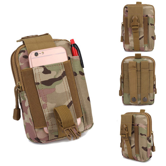 Summer molle mountaineering Oxford cloth small waist bag wholesale Men's Military camouflage outdoor sports mobile phone tactical waist bag