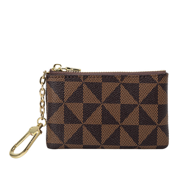 New cross-border coin purse fashion brand creative metal decorative small hanging bag key case simple printed mini card holder
