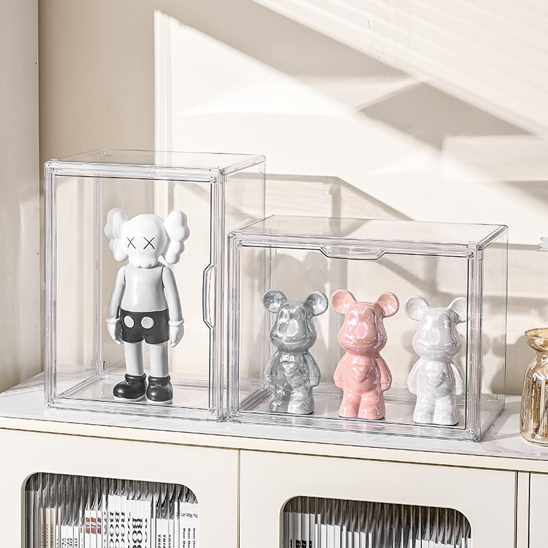 Hand Toy Display Box Storage Basket Bubble Mart Lego Doll Storage Display Box Cosmetics Dust-proof