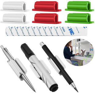 Cross-border 10-piece silicone pen holder suitable for table sticky pen holder Ballpoint Pen pencil pen mop office accessories