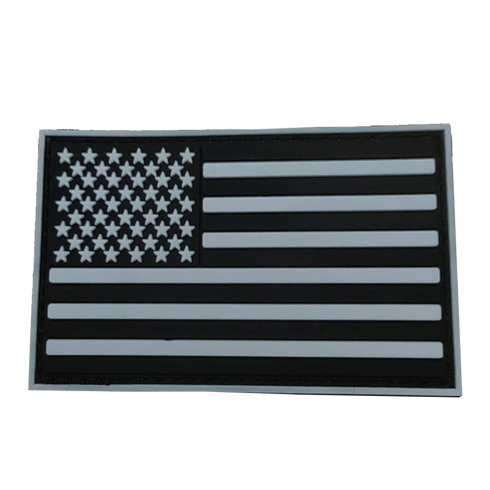 American Flag Velcro Armband Outdoor 3D PVC Waterproof Velcro Seal Voltage Soft Glue Velcro