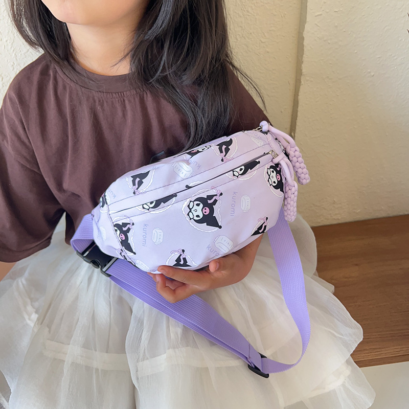 New Children's Waist Bag Shoulder Bag Small Fresh Cartoon Children's Chest Bag Large Capacity Macaron Casual Bag