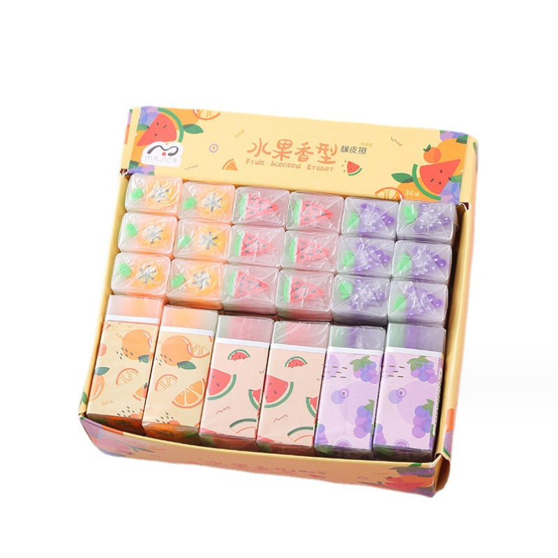Cartoon jelly sandwich eraser wholesale PVC creative fruit sandwich eraser drawing painting exam for students