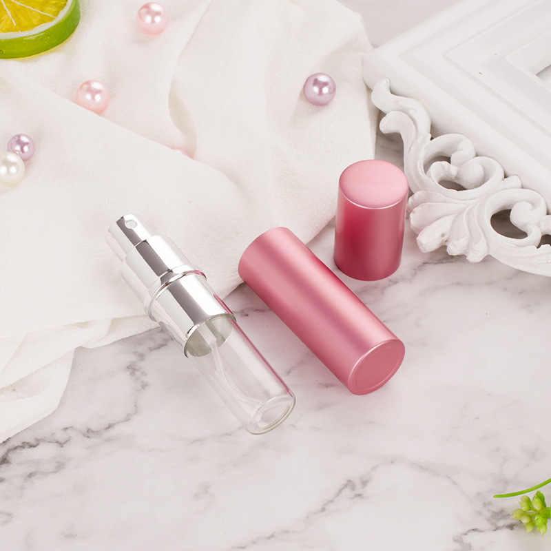 Spot wholesale oral spray bottle aluminum perfume bottle 10ml portable spray empty bottle glass liner packaging can do logo