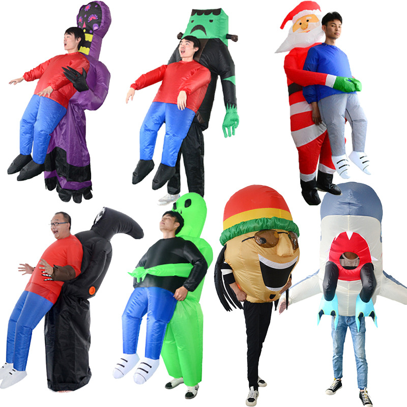 Halloween inflatable suit ghost holding person inflatable costume alien inflatable suit funny Santa Claus holding person inflatable suit