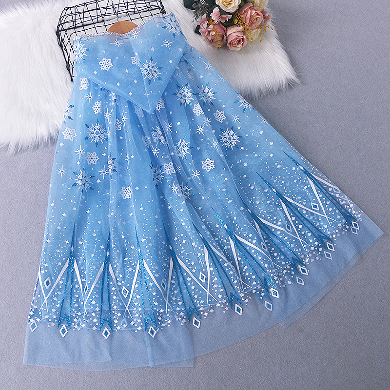Theatre Performance Cloak New Princess Aisha Frozen Shawl June 1 Children's Day Performance Cloak