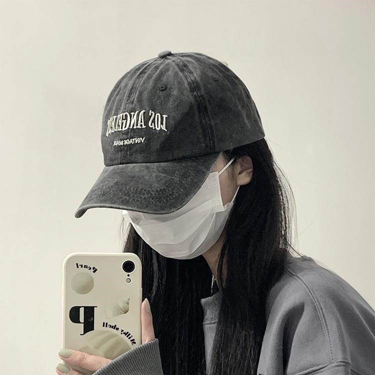 ins retro gray baseball cap children spring and summer American Street Joker plain face small cap men's wholesale