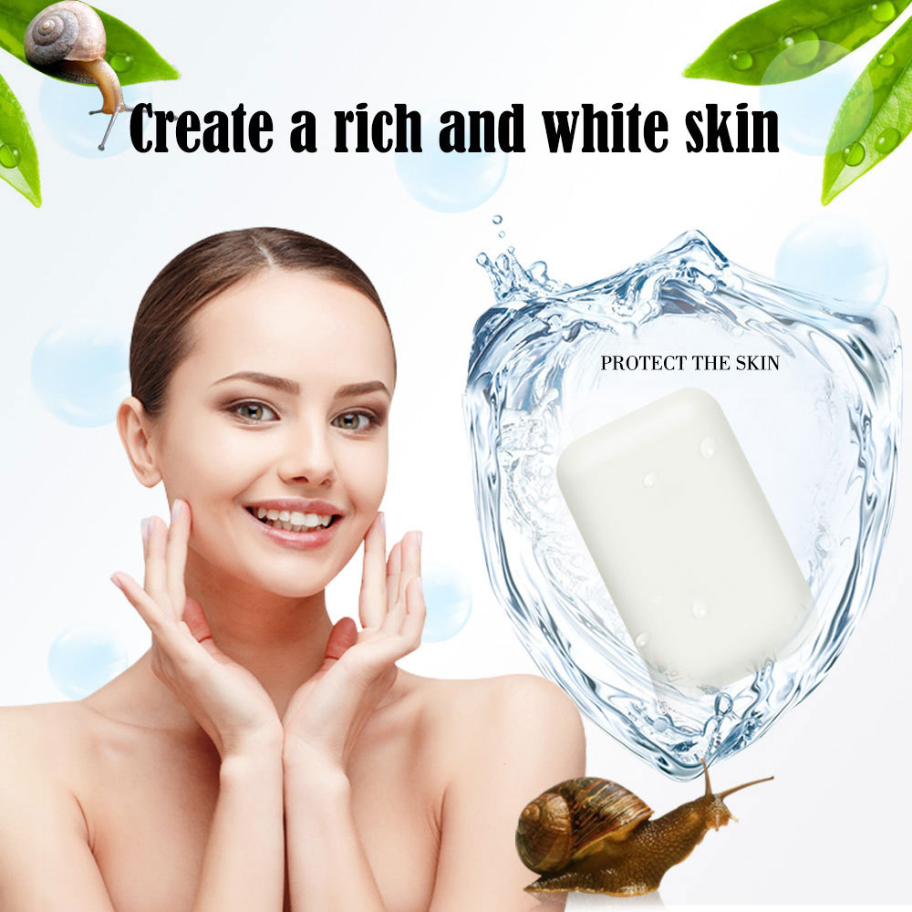 Cross-border wholesale Snail handmade Soap moisturizing hydrating brightening face washing Soap essential oil handmade Soap Snail Soap