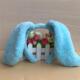 Plush blue dog ears