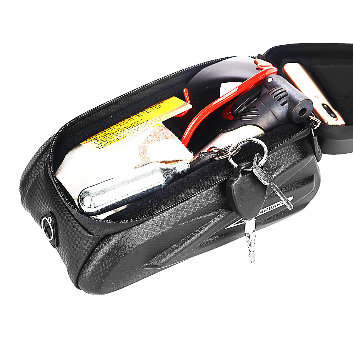 RZAHU bicycle bag front beam bag hard shell riding car tube upper tube bag mountain bike bag cross-border Amazon equipment