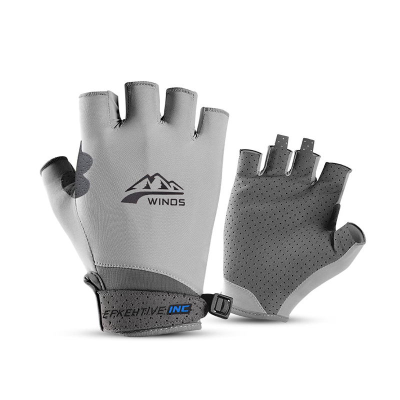 Gloves Men And Women Wear-resistant Breathable Full Finger Sunscreen Mesh Touch Screen Ice Silk Cycling Fishing Half Finger Gloves_voghion.com