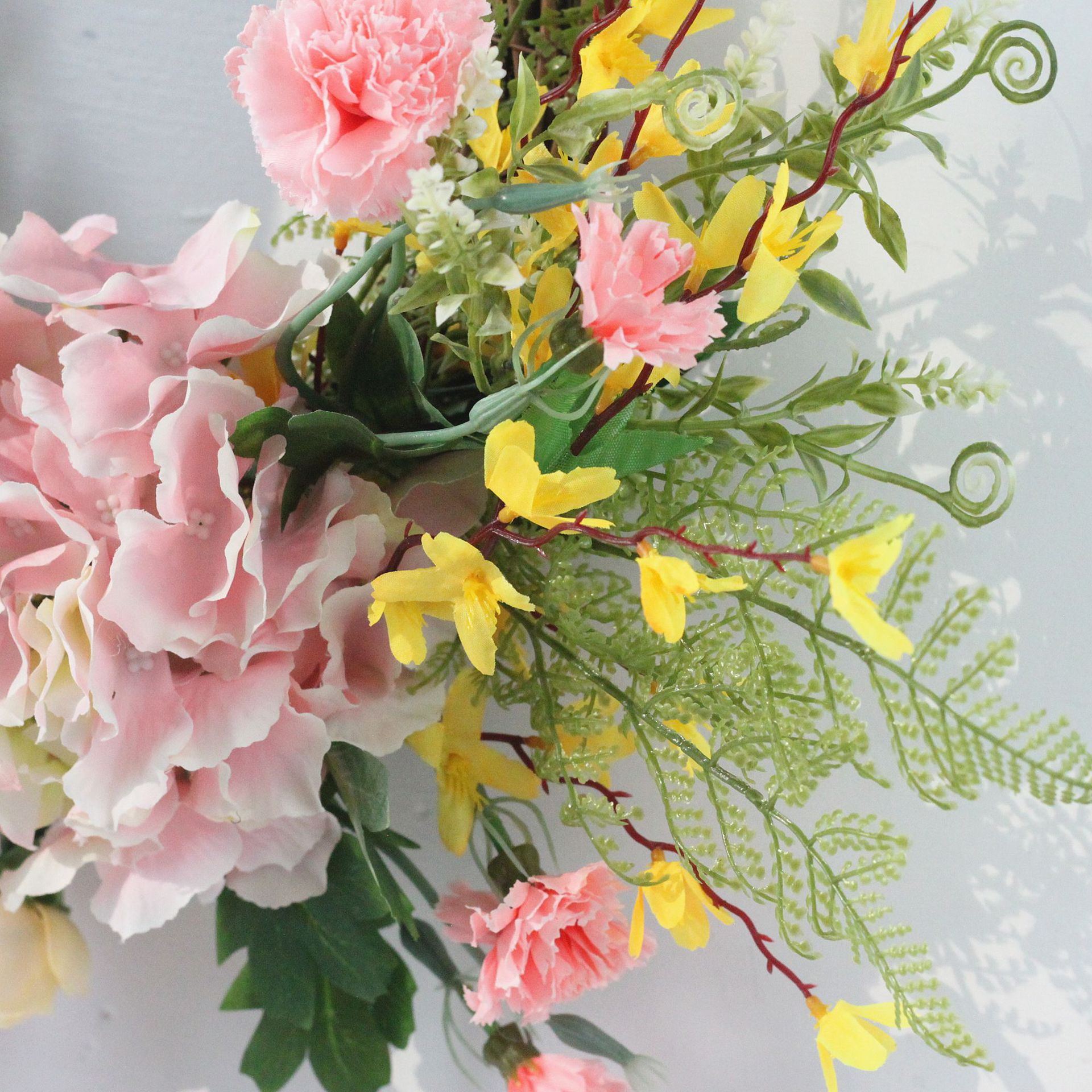 Spring New Garland wedding spring flower Primrose Mother's Day Carnation Garland door decoration holiday decoration gift