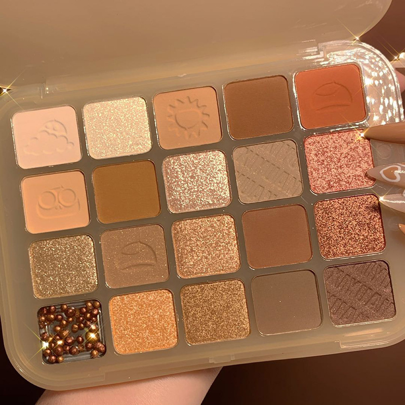 DIKALU chestnut twenty color eyeshadow plate pearlescent earth color pomegranate seed crisp fragrant rice eyeshadow ins same style