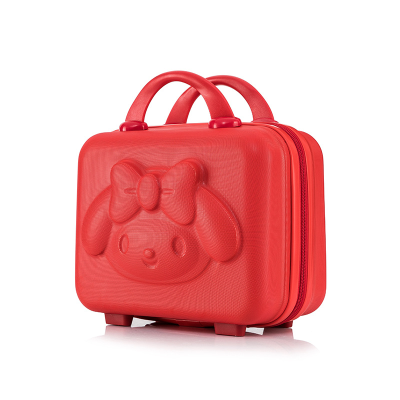 Hand luggage cosmetic bag 14 inch female student mini cartoon 3D rabbit password box small travel storage box