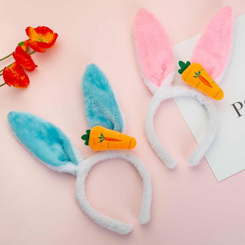Children's Day Performance Rabbit Dance Hairband Easter Rabbit Ear Headwear Carrot Rabbit Hairband Rabbit Hair Accessories