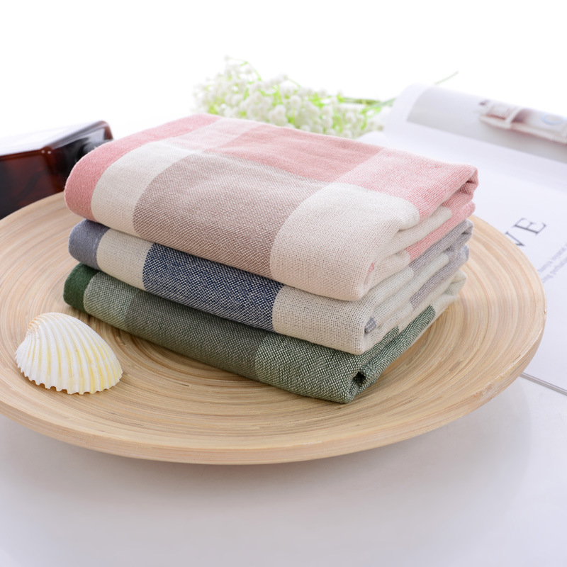 Factory supply one side Terry side gauze fabric large square towel 32 strands cotton jacquard soft absorbent towel