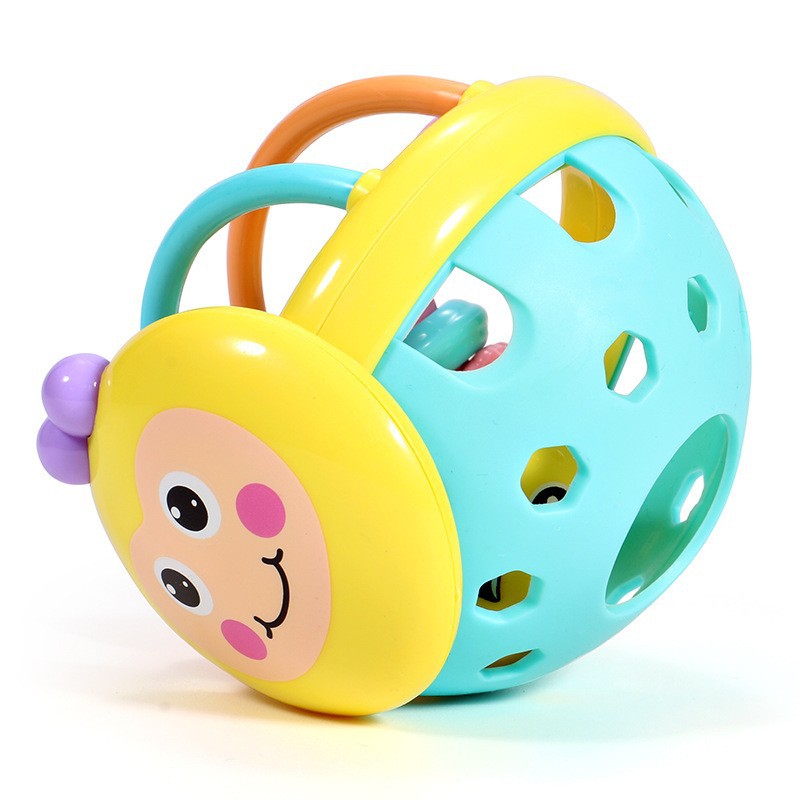 Cross-border infant ball toy bee ball can bite and grasp 0 to 1 year old molar bell ball baby hand bell bed bell