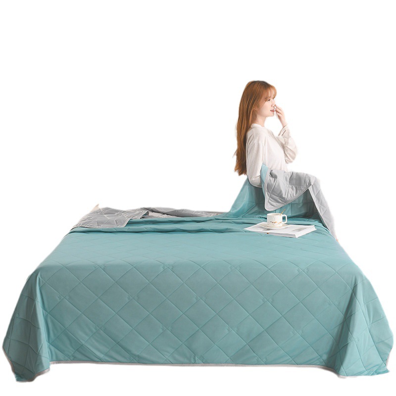 Wormwood summer cool quilt Ice spring cool feeling silk summer quilt summer cool quilt solid color summer thin quilt gift live broadcast