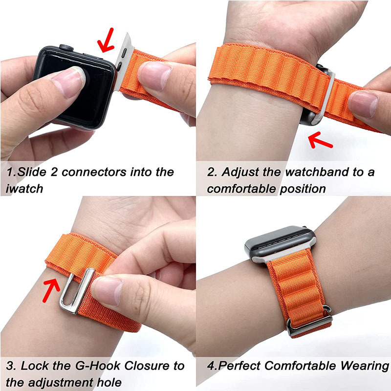 High Mountain Rebound Nylon Apple Strap Compatible with iWatch 234567 Strap S8 Ultra Watch Strap