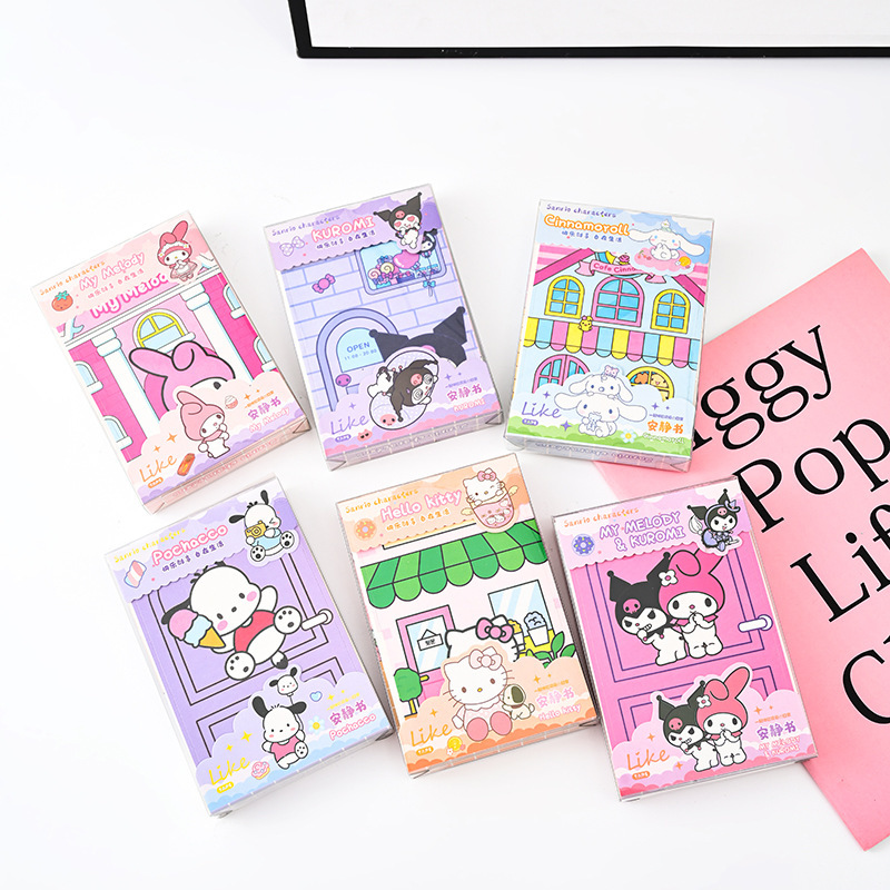 Hot sale gift box quiet book boxed cutting-free diy Sanrio series Children cartoon hands-on toys girl