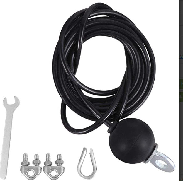Fitness Equipment accessories steel wire rope steel rope household commercial equipment PU5MM steel wire rope black per meter