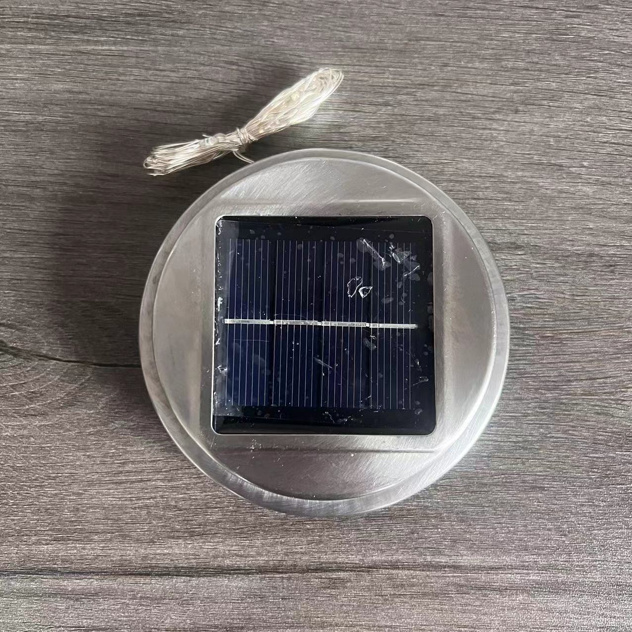 Solar lamp holder plastic battery box crack ball lamp cover Mason bottle cap lamp outdoor garden lamp light source decorative lamp