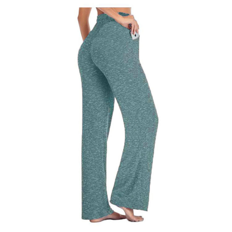 wish Amazon Explosions 2021 Spring and Autumn New European and American Casual Pants Yoga Pants Quick-drying Pants Women Wide Leg Pants Women