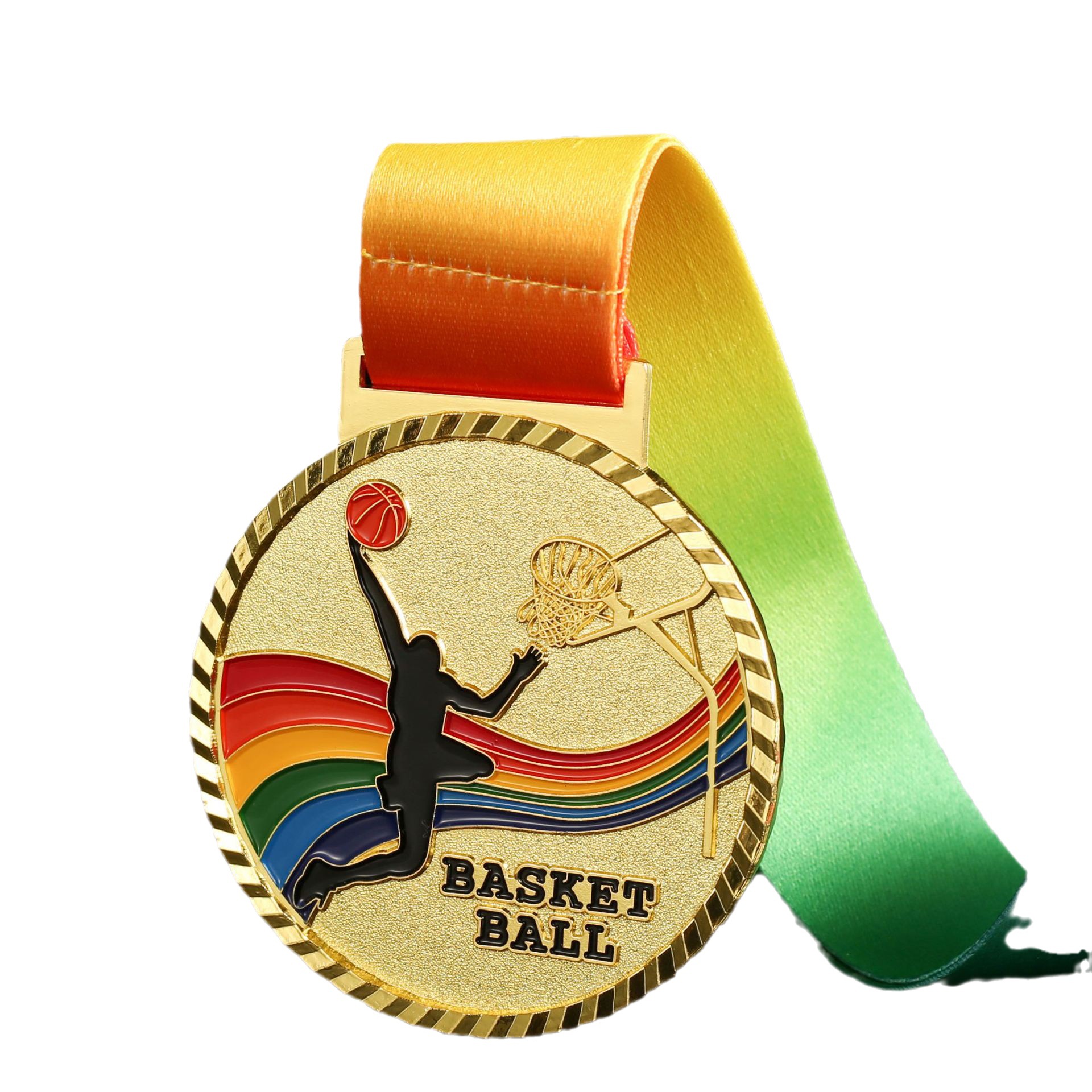 Metal Medal Customized Marathon Running Pulley Basketball Badminton Medal Customized Summer Camp Memorial Listing