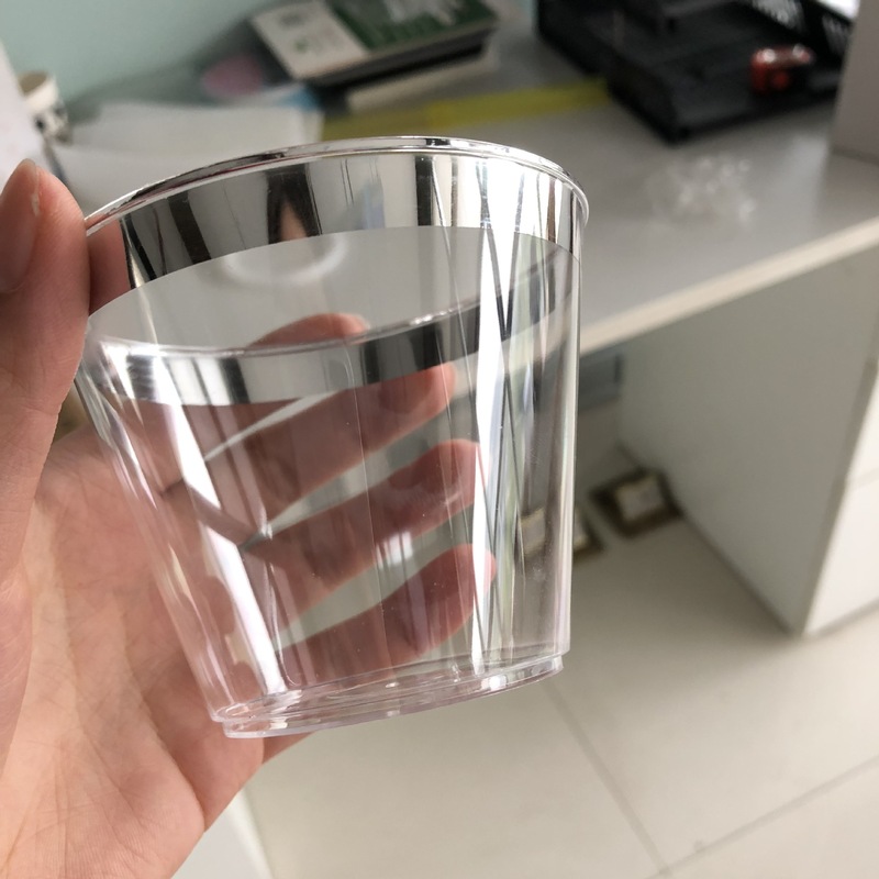 9ozシルバープラスチックカップ使い捨てデザートカップ洋食カップ飲水用具カップ|undefined
