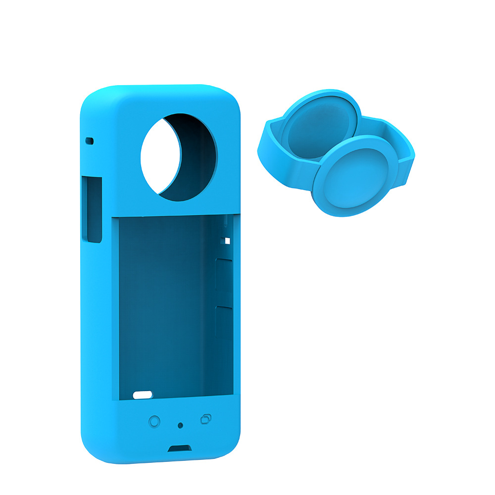Suitable for Insta360 One X3 panoramic camera silicone case, main lens protector, dustproof and shockproof