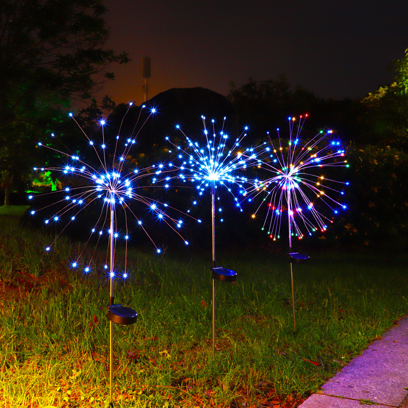 Led屋外防水ソーラー花火ランプ銅線ランプタンポポ満天星庭クリスマス装飾アンドロメダ|undefined