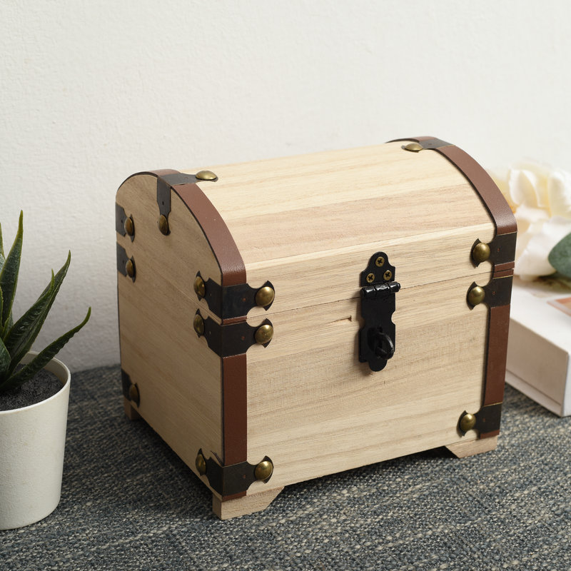Wooden flip storage box tea jewelry gift packaging wooden box home desktop retro storage wooden box wholesale