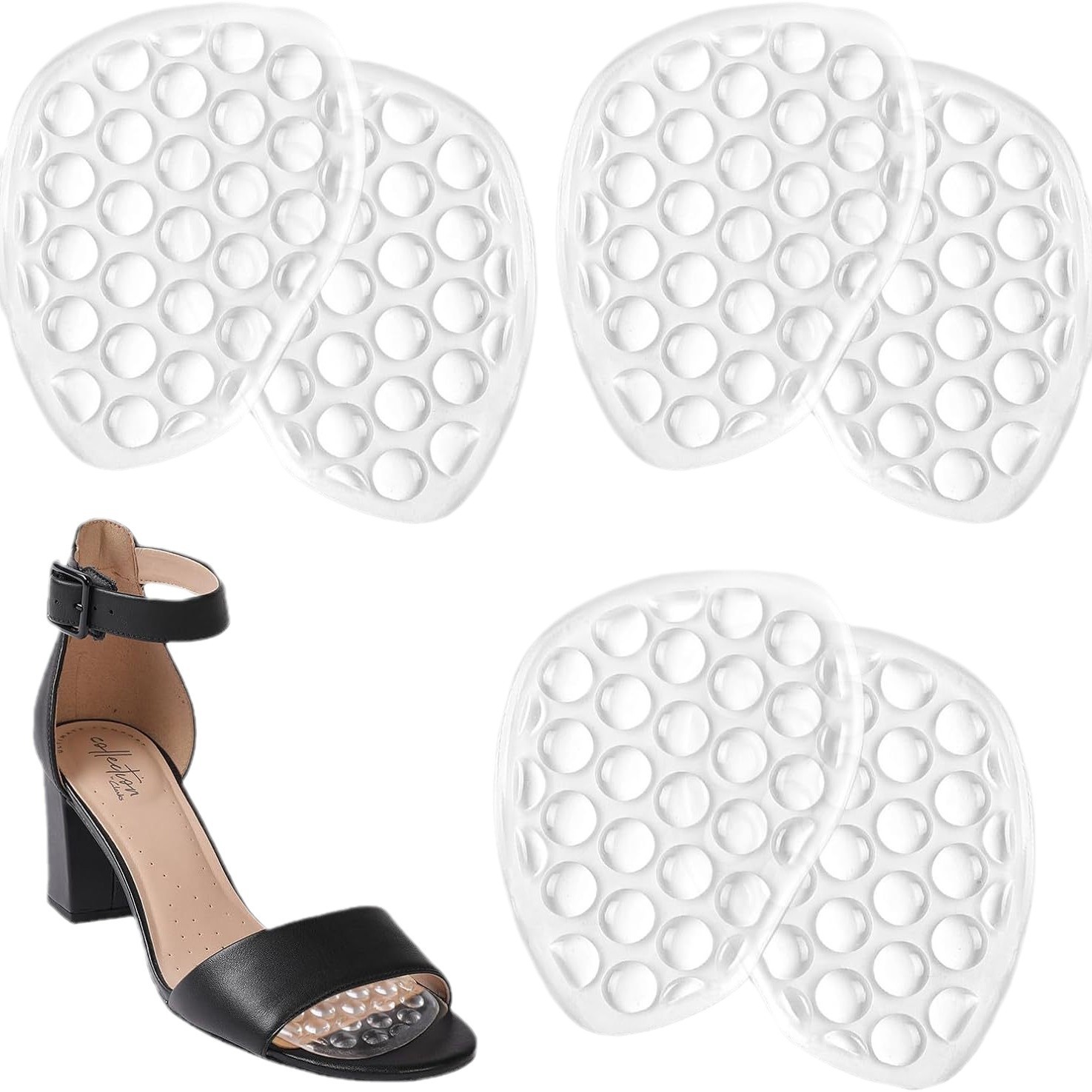 Front palm pad high heel shoes comfortable anti-wear front palm pad foot front Palm dancing bone particles massage soft shock absorption half size pad