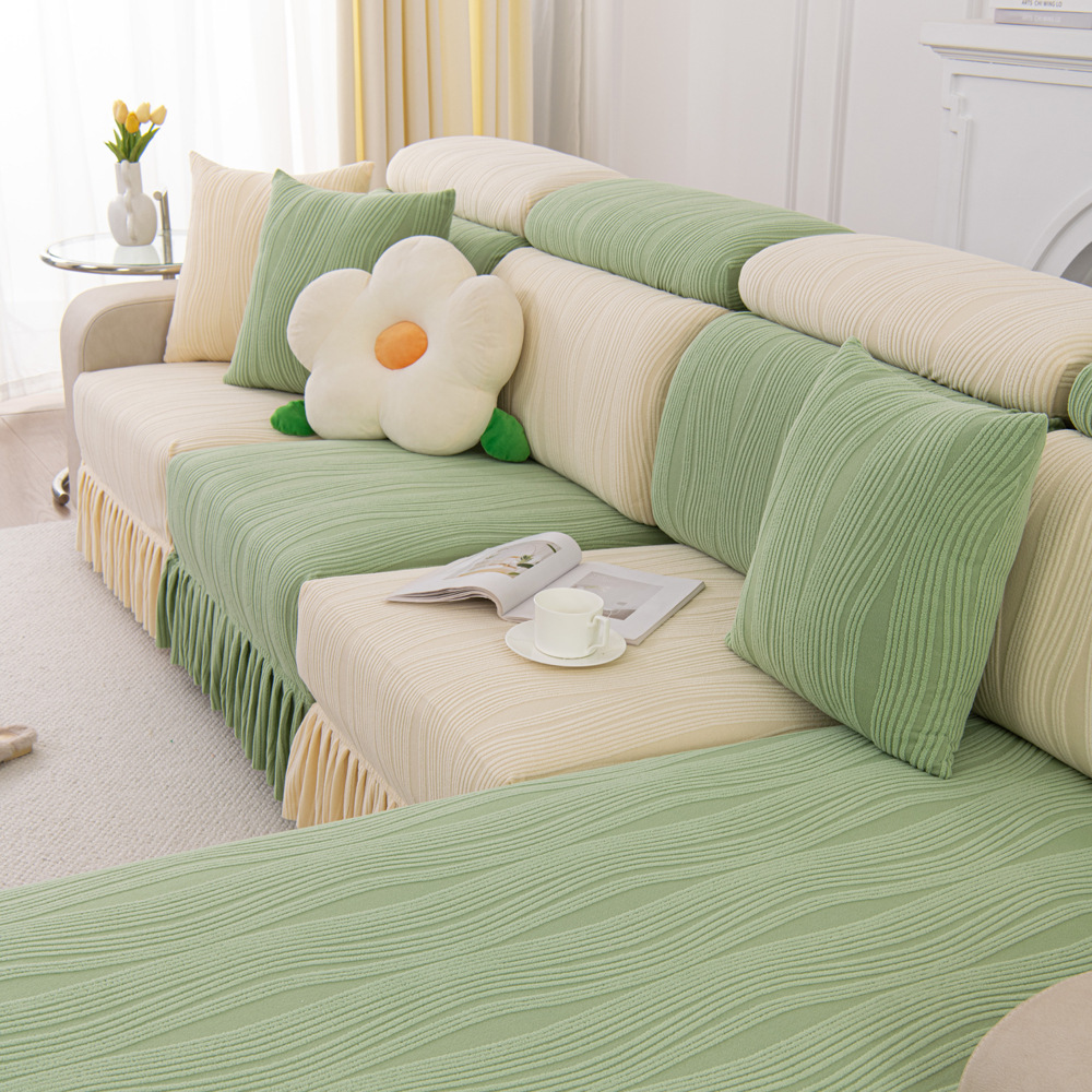 Cat Scratch Proof Skirt Sofa Cover Full Cover Four Seasons Universal Woven Fleece Sofa Cap Seat Cushion Backrest Cover