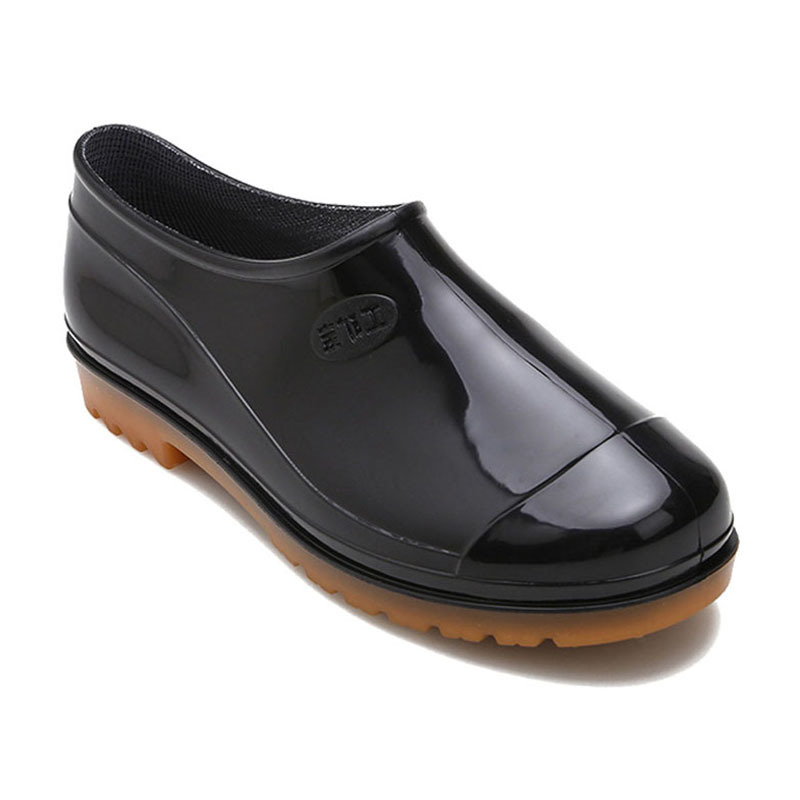 Industrial and Mining Treasure Fashion Rain Shoes Water Shoes Men's Adult Low-top Outer Wear Wear-resistant Construction Site Non-slip Thickened Short Tube Rubber Shoes overshoes