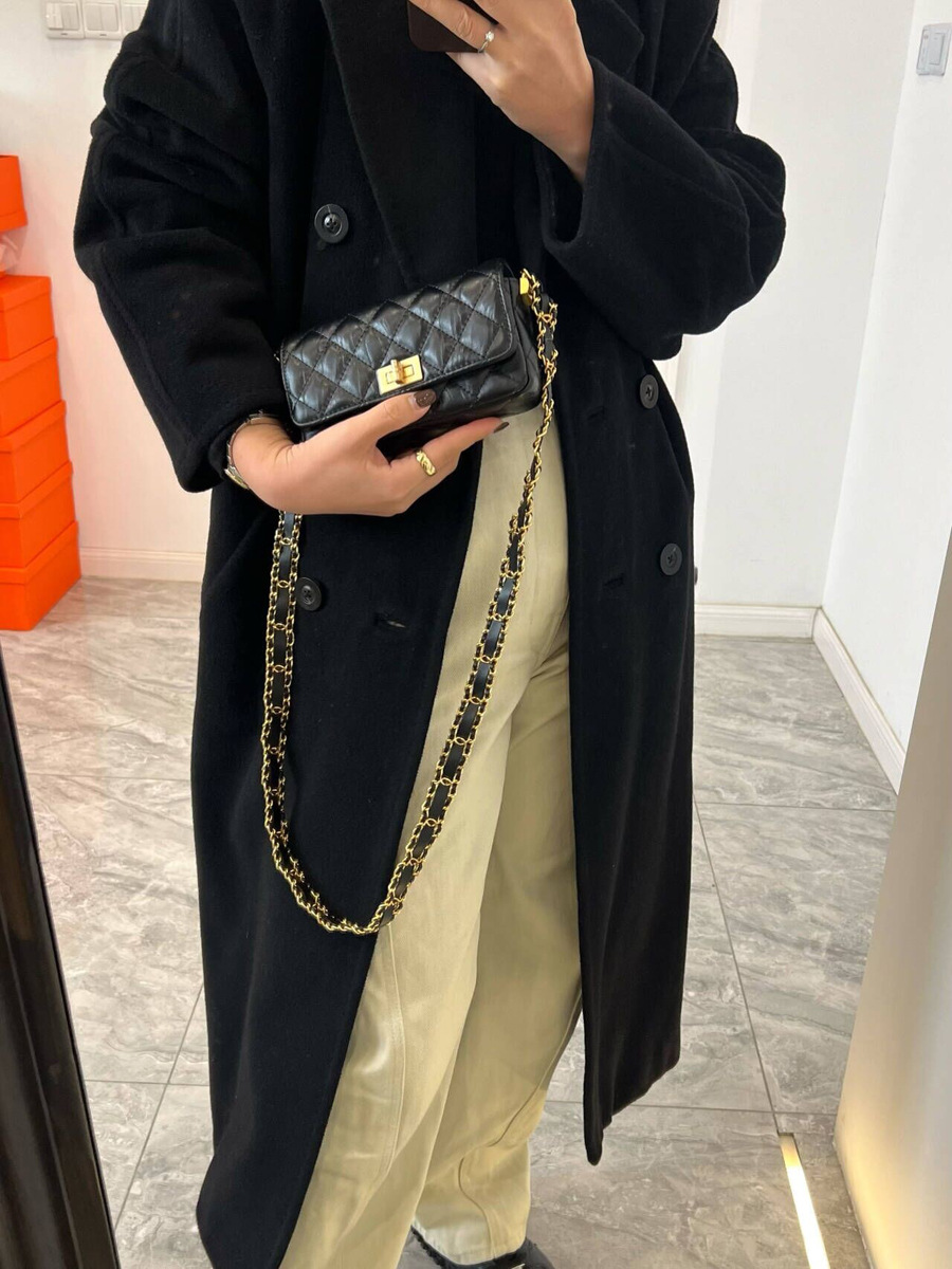 Niche high-grade rhombus chain crossbody small square bag female 2024 New Chanel style leather small bag shoulder bag